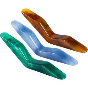 3pcs Book Page Holders, Resin Book Page Holder Thumb Page Holder Bookmark Book Reading Accessories for Book Reading Lovers (Green, Blue, Brown)