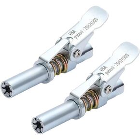 Locking Grease Gun Coupler, Working Pressure 10000 PSI, High Pressure Coupler Quick Release Grease Tips Compatible with Grease Guns 1/8" NPT