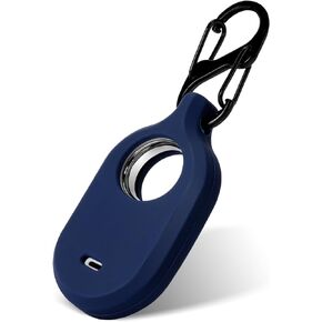 متوافق مع حافظة Galaxy SmartTag2 وسلسلة مفاتيح Smart Tag2 وحامل سيليكون SmartTag2 وحافظات حلقات مفاتيح وسلسلة وملحقات مكتشف العناصر SAMSUNG GPS 2023 (أزرق)
