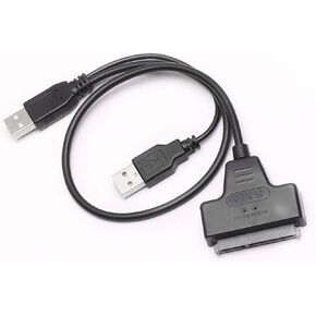 Hard Disk Drive 7+15 Pin SATA to USB 2.0 External Converter Adapter Cable 2.5" inch SSD HDD Laptop