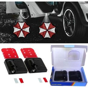 Umbrella Corporation Emblem LED Magnetic Welcome Logo Shadow Lights Car Door Panel Las er Projector Lamps (Pack of 2)