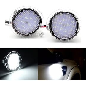 Xotic Tech Pair LED Under Mirror Puddle Lights OE Replacement Error Free Compatible with Ford F150 Raptor Explorer or Lincoln or Mercury or Toyota, 8000K Ice Blue (Part #3F1Z-13B375-AA 3F1Z13B375AA)