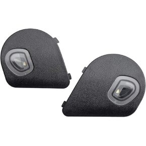 HERCOO LED Puddle Lights Left and Right Side Mirror White Lamps Smoked Lens Compatible with 2010-2018 Dodge Ram 1500 2500 3500, Pack of 2