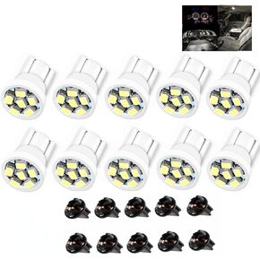 10Pack T10 194 168 LED Light Bulb PC194 PC195 PC160 PC161 PC168 Instrument Panel Gauge Cluster Dashboard 6SMD Automotive Light Bulb Bright White