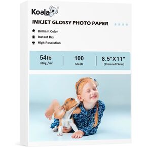 Koala Glossy Inkjet Photo Paper Thick 11X17 Inches 100 Sheets 54lb Picture Paper for Inkjet Printer Use DYE INK 200gsm