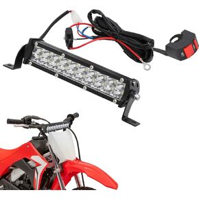Dirt Bike Light Bar,60W 2500LM Motorcycle Headlight Light Bar Plug-Play Universal for Most 7/8" Handlebar CRF110 KLX140 KLX110 TTR110 TTR110E
