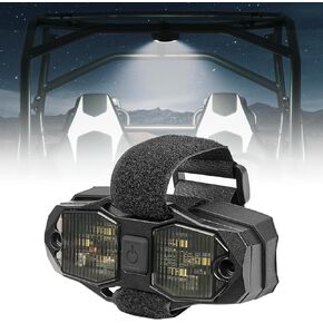 مصباح قبة KEMIMOTO UTV، سلكي 600 مللي أمبير قابل لإعادة الشحن 3 أوضاع إضاءة داخلية من الألومنيوم UTV، متوافق مع Polaris RZR Ranger Can-Am Maverick Defender Talon Pioneer Kawasaki 1.5"-2" شريط دوار LED in Kuwait