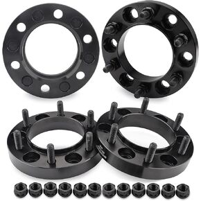 فواصل عجلات مركزية من Richeer 6x5.5 مع Tacoma 4Runner Tundra Fortuner Ventury GX470 GX460، 4 قطع فواصل عجلات 1 بوصة مزورة 6x139.7 مم مع مسامير 12x1.5 وتجويف مركزي 106 مم