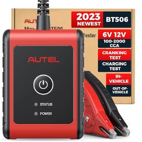 Autel Automotive Battery Tester BT506, 6V/12V 100-2000 CCA Lead-Acid Battery, 12/24V Cranking System Analyzer, Lifetime Update, 2023 Newest Version, Use with Elite MK906Pro/Elite/MS909/MS919/Ultra