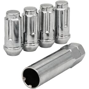 14X1.5 Closed Bulge Acorn Small Diameter 1.9" Lock Set Chrome - Premium Wheel Locks | Locking Lug Nuts for Enhanced Security with Unique Key | 4 Wheel Locks and 1 Key