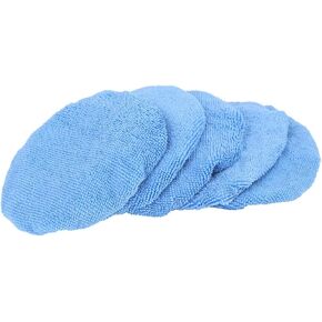X AUTOHAUX 5pcs Car Polisher Pad Bonnet 5-6 Inch Microfiber Polishing Buffing Pad Cover