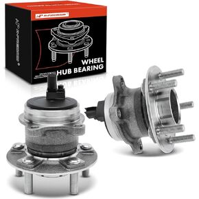 A-Premium 2 x Rear Wheel Bearing and Hub Assembly with ABS & 5-Lug Compatible with Ford Focus 2012-2018, Replace # 512466