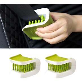 2Pcs Car Interior Dust Brush, Car Detailing Brushes, Car Seat Belt Cleaning Brush, Universal Automotive Interior Dusting Brush, Double Sided U-Shaped Washing Tool for Interior Car Cleaning