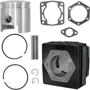 Top End Rebuild Kit Cylinder & Piston Fit for EZGO 14532-G1 2 Cycle Gas Golf Cart Bore 2PG 1976-1988