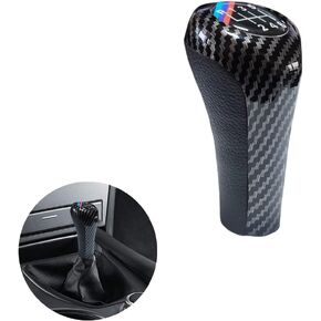 M 6 Speed 3 Color Manual Stick Shift Handle Manual Gear Shift Knob Compatible for E36 E46 E90 E91 E92 E81 E82 E87 E88 M5 M4 M3 F20 1 3 5 6 7Series etc. Carbon Fiber Texture Style