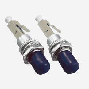 2pcs ST to LC Adapter, Multimode OM3 50/125um ST/UPC Female to LC/UPC Male Simplex Hybrid Optical Fiber Adapter Connector