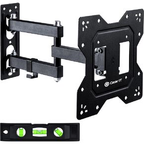 GearIT TV Wall Mount/Monitor (TVs 23 to 43 inch) Up to 66lbs - Full Motion Swivel, Tilt, Articulating Arm, Vesa 75 100 200