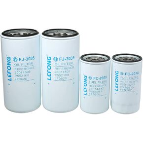 4 Pcs TONNISI ST-1004 Oil and Fuel Filter Kit Replaces P552100, P556916, P556915 Compatible With many Detroit Diesel Series 60 Applications