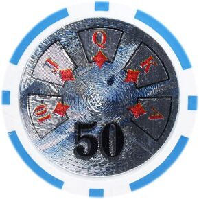 Brybelly Ben Franklin Poker Chip Heavyweight 14-Gram Clay Composite – Pack of 50 in Kuwait