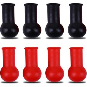 8 قطع من أغطية محطات الطاقة للسيارات، أغطية حماية لكابلات الأنابيب المطاطية، ملحقات حماية عزل نظام السيارات، منتجات متوافقة مع معظم السيارات والسفن (أسود وأحمر) in Kuwait