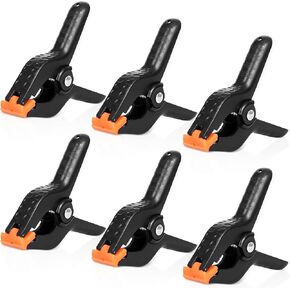 Heavy Duty Spring Clamp, 4 inch Muslin Backdrop Clip for Photography, Nylon Clamps for Backdrop Stand, Background Stand, Photo Studio, Chromakey Screen, 6 Pack in Kuwait