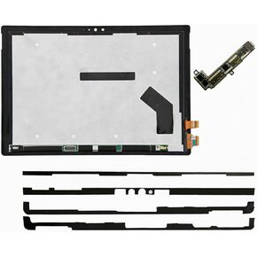 Replacement for Microsoft Surface Pro 4 1724 12.3 inch LCD LED Display Touch Screen Digitizer Assembly (with Touch Plate and Adhesive Stripe)