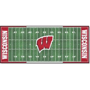 FANMATS 7568 Wisconsin Badgers Field Runner Rug - 30in. x 72in.