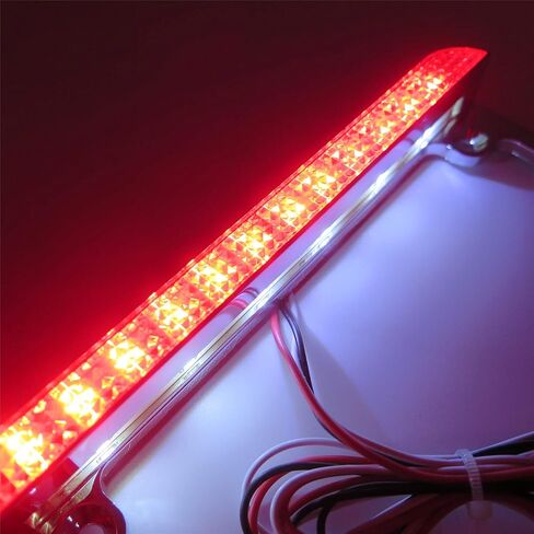 HTTMT - للدراجات النارية العالمية مقاس 7 بوصات × 4 بوصات حامل إطار لوحة الترخيص المسطح مع شريط LED 6 بوصات كروم [P/N: MT294-002-CD] in Saudi Arabia