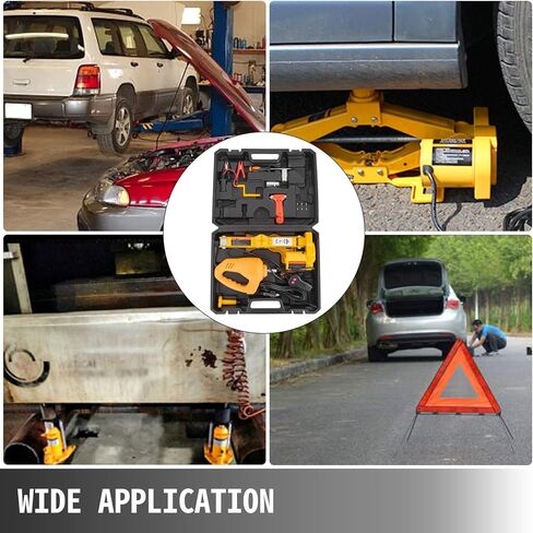 BestEquip مقبس السيارة الكهربائية 3 طن 6600 رطل مقبس مقص كهربائي 12 فولت تيار مستمر مقبس كهربائي مع مفتاح ربط كهربائي أداة إصلاح السيارة لسيارات السيدان والشاحنات in Kuwait