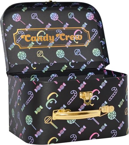 Paperboard Suitcases with Handle - Fancy Decorative Cardboard Box - Pretty Storage Boxes with Cool Graphics - Mini Luggage Set of 1 Large & 1 Medium Candy Box- Tiny Toy Organizers for Kids, Teens in Saudi Arabia