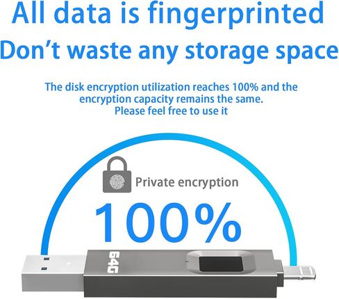 محرك أقراص USB مشفر سعة 256 جيجابايت، محرك أقراص فلاش بصمات الأصابع، قرص U آمن محمي بكلمة مرور، شريحة ذاكرة USB، محرك إبهام USB، تخزين تشفير لأجهزة iPhone/iPad/iPadmini/Mac/PC in Kuwait