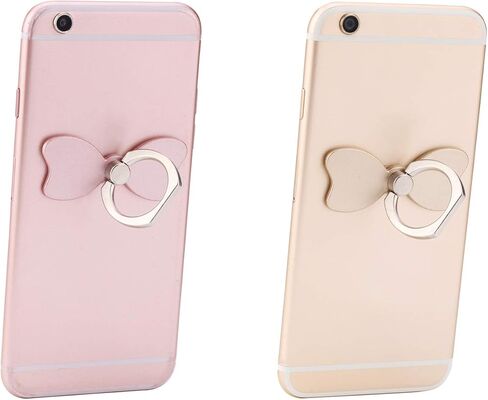 4 Pack Cell Phone Bow Ring Holder,Bowknot Phone Ring Kickstand,360 Rotation Cell Phone Finger Ring Grip for Almost All Phones,Pad in Kuwait