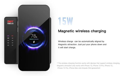 ISDT Power 200X 200W USB C محطة شحن سطح المكتب - 4+1 منافذ متوافقة مع MacBook Pro/Air، iPad، iPhone، Galaxy، Pixel (مع محول الطاقة، مع وظيفة الشحن المغناطيسي) in Saudi Arabia