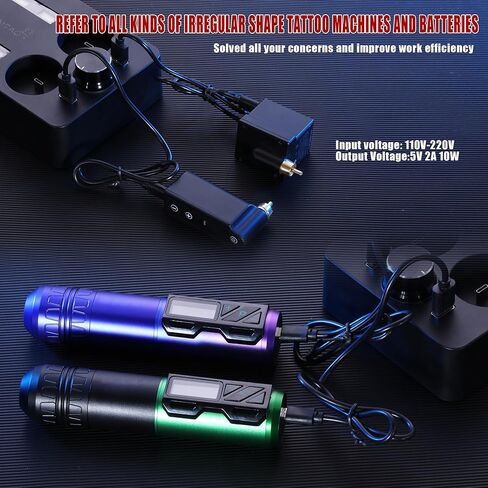 محطة شحن POARMEEY لشاشة LED للأجهزة المتعددة، محطة شحن USB بمنفذين مع فتحة 4 نوع C in Kuwait