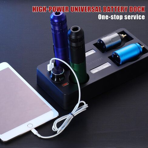 محطة شحن POARMEEY لشاشة LED للأجهزة المتعددة، محطة شحن USB بمنفذين مع فتحة 4 نوع C in Kuwait