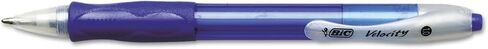 BIC Velocity Easy Glide Ballpoint Pen, Retractable, Medium 1 Mm, Blue Ink, Translucent Blue Barrel, Dozen in Saudi Arabia