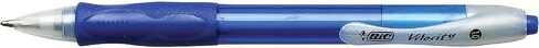 BIC Velocity Easy Glide Ballpoint Pen, Retractable, Medium 1 Mm, Blue Ink, Translucent Blue Barrel, Dozen in Saudi Arabia