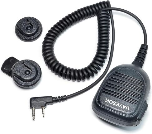 UAYESOK Heavy Duty Portable Two Way Radio HT Remote Speaker Mic K-Type for Kenwood NX-220 NX-320 NX-1200 NX-3220 TK-272G TK-2312 TK-2360 W/Multifunction Mic Mount Holder, for Baofeng BTECH Retevis in Saudi Arabia