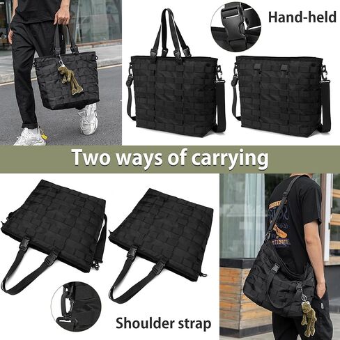 حقيبة توريبيو للنساء، حقيبة كبيرة للعمل مقاس 13 بوصة حقيبة كتف للكمبيوتر من النايلون حقيبة يد خفيفة الوزن للسفر والعمل المكتبي، أسود in Kuwait