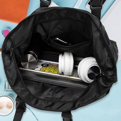 حقيبة توريبيو للنساء، حقيبة كبيرة للعمل مقاس 13 بوصة حقيبة كتف للكمبيوتر من النايلون حقيبة يد خفيفة الوزن للسفر والعمل المكتبي، أسود in Kuwait