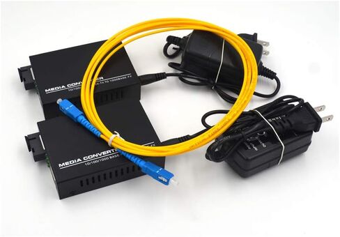 Gigabit Ethernet Fiber Media Converters, A Pair of 10/100/1000M RJ45 to 1000M Bi-Directional Single-Mode SC Fiber, up to 40Km(24.9mi) in Saudi Arabia