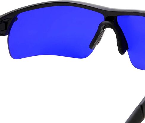 نظارات مكتشف كرات الجولف للرجال - عدسات زرقاء حقيقية - إطار بنمط رياضي - نظارات شمسية ملفوفة in Kuwait