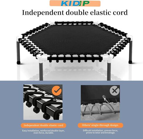 ترامبولين للأطفال - 4.6/5.5/7أقدام للأطفال الصغار في الأماكن المغلقة/الخارجية، ترامبولين مع شبكة، ترامبولين سداسي صغير آمن للأطفال مع حاوية - هدية عيد ميلاد للأطفال من سن 1 إلى 8 سنوات in Kuwait