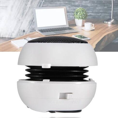 Computer Speakers,Desktop Speakers Low Power Laptop Speakers Powered White Computer Sound No External Power Supply Needed with Hang Hole Design,for 3.5mm Audio Jack Devices PC Laptop in Kuwait