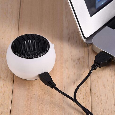 Computer Speakers,Desktop Speakers Low Power Laptop Speakers Powered White Computer Sound No External Power Supply Needed with Hang Hole Design,for 3.5mm Audio Jack Devices PC Laptop in Kuwait