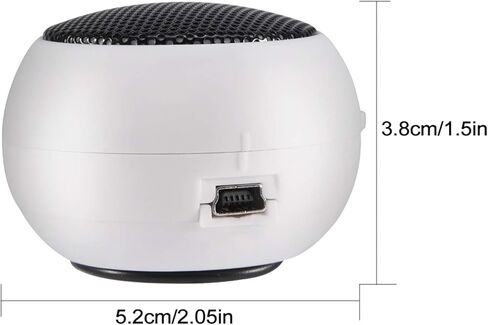 Computer Speakers,Desktop Speakers Low Power Laptop Speakers Powered White Computer Sound No External Power Supply Needed with Hang Hole Design,for 3.5mm Audio Jack Devices PC Laptop in Kuwait