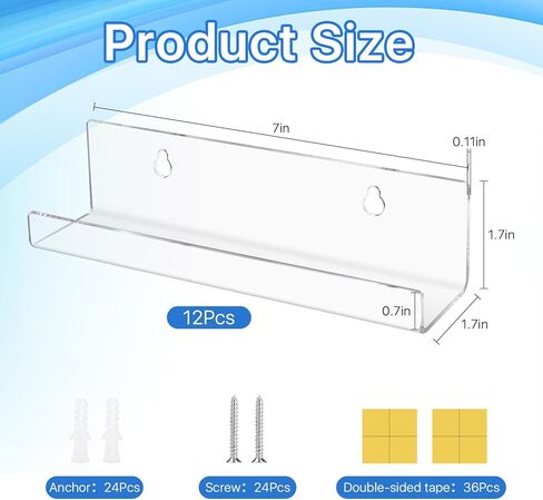 حامل سجل فينيل مقاس 7 بوصة، حامل سجل فينيل أكريليك 12 قطعة، حامل فينيل أكريليك شفاف، رف أكريليك شفاف لعرض الألبومات، ديكور مكتب المنزل in Kuwait