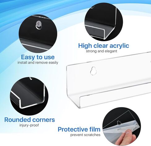 حامل سجل فينيل مقاس 7 بوصة، حامل سجل فينيل أكريليك 12 قطعة، حامل فينيل أكريليك شفاف، رف أكريليك شفاف لعرض الألبومات، ديكور مكتب المنزل in Kuwait