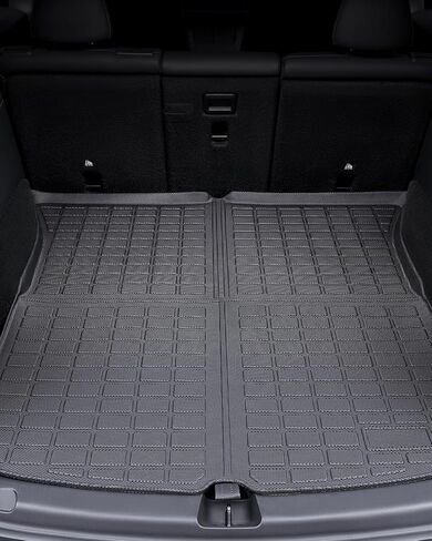 TAPTES سجادات أرضية Tesla Model Y 2024 2023 2022 2021، من أجل سجادات أرضية Tesla Model Y 2021-2024 لجميع الأحوال الجوية TPE أرضية صندوق السيارة وبطانة البضائع، ملحقات داخلية مقاومة للماء 5 مقاعد in Kuwait