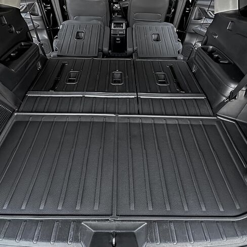 CARESA Floor Mats Seat Back Covers Behind 2nd and 3rd Row Cargo Liner for 2019-2024 Subaru Ascent Accessories(7 Passenger), All-Weather TPE Mat Protector Fit Ascent in Saudi Arabia